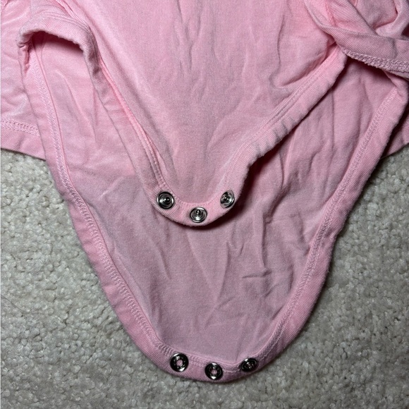 Posh Peanut Pink Ruffle Bodysuit - Picture 3 of 6